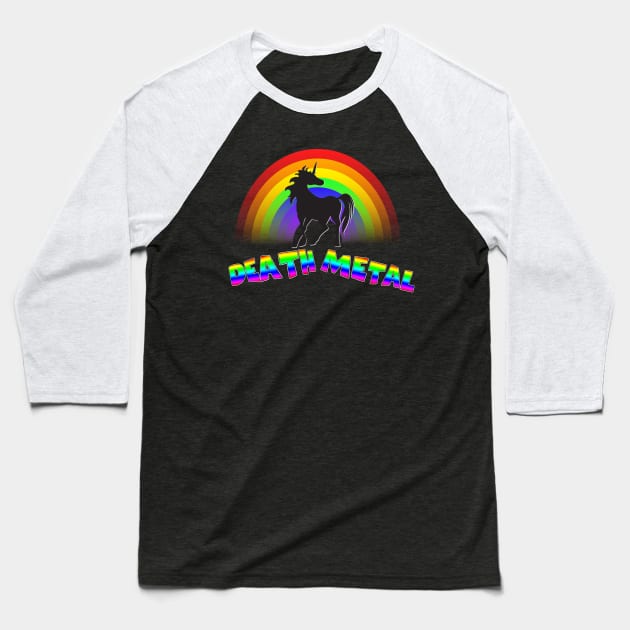 Death Metal Baseball T-Shirt by blakwerk